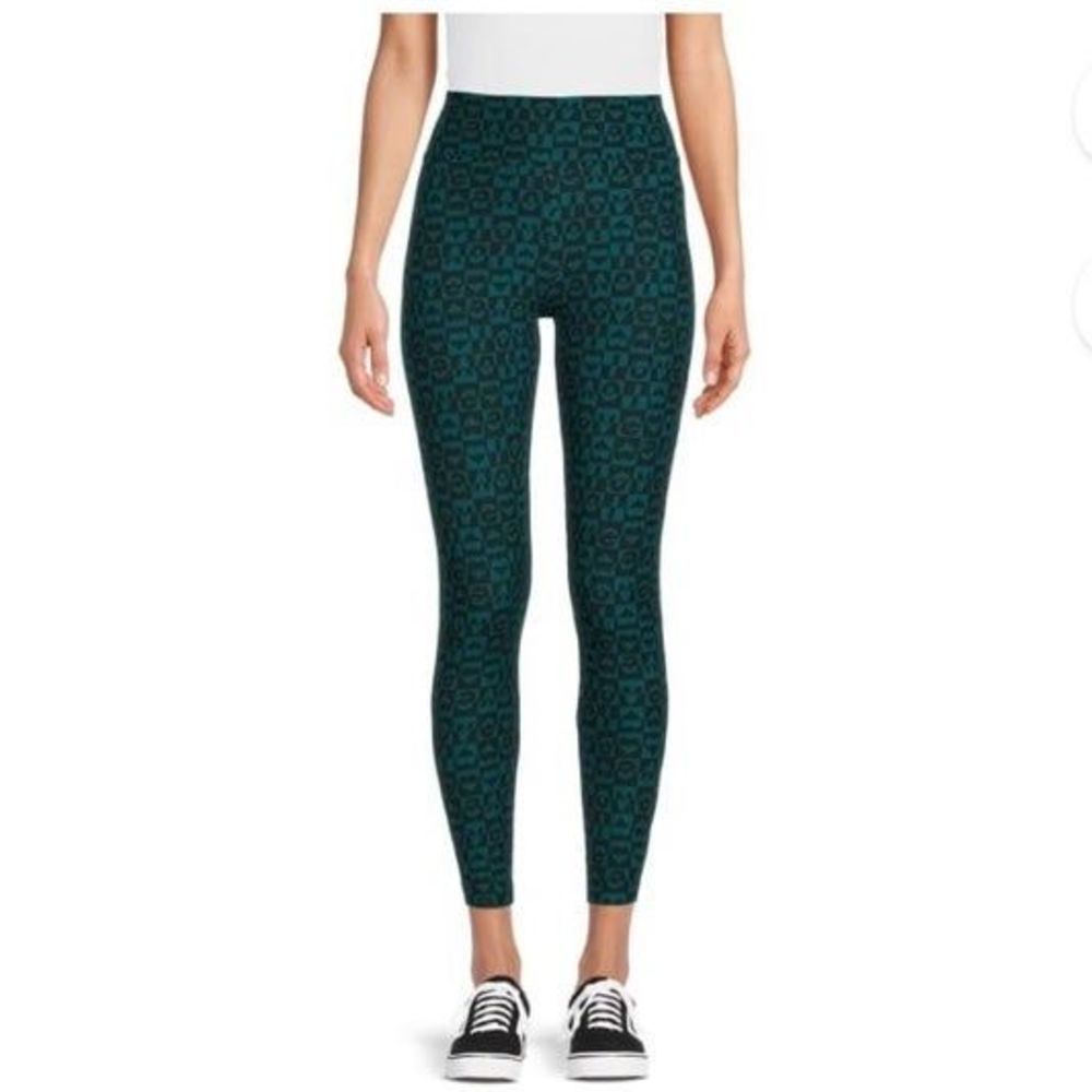 No Boundaries love print Sueded Ankle Legging Juniors Women high rise new small